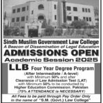 SM LAW College LLB Four Years Admissions Open