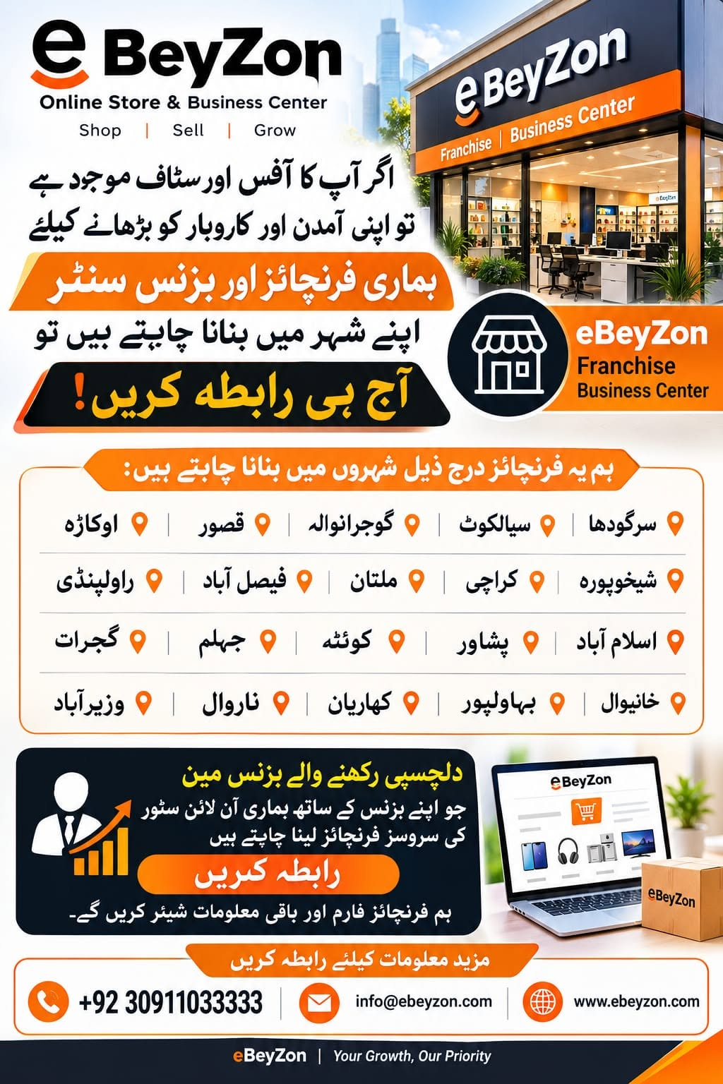 eBeyZon Franchise and Business Center Opportunity in Pakistan