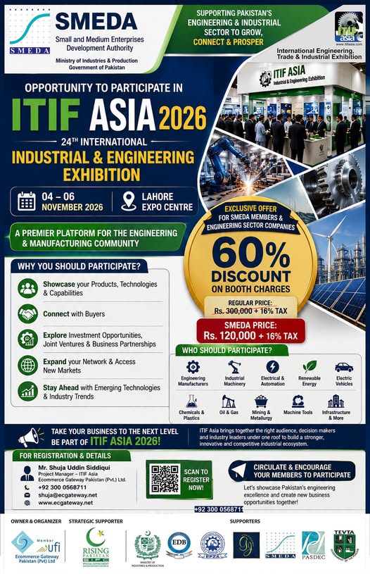 ITIF Asia 2026 International Industrial & Engineering Exhibition in Lahore
