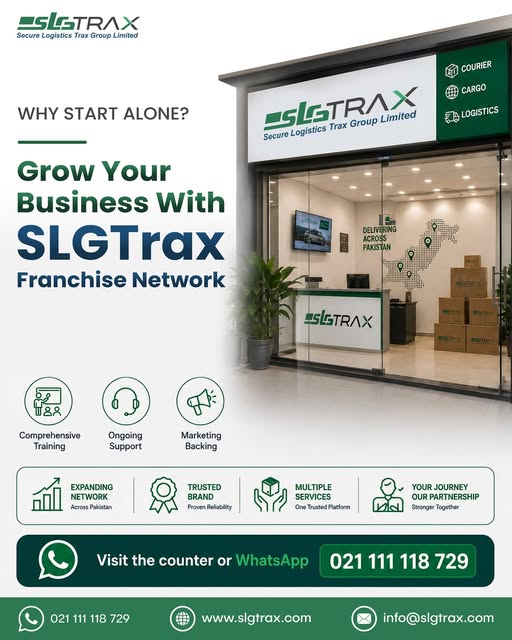 SLGTrax Franchise Network Business Opportunity Across Pakistan